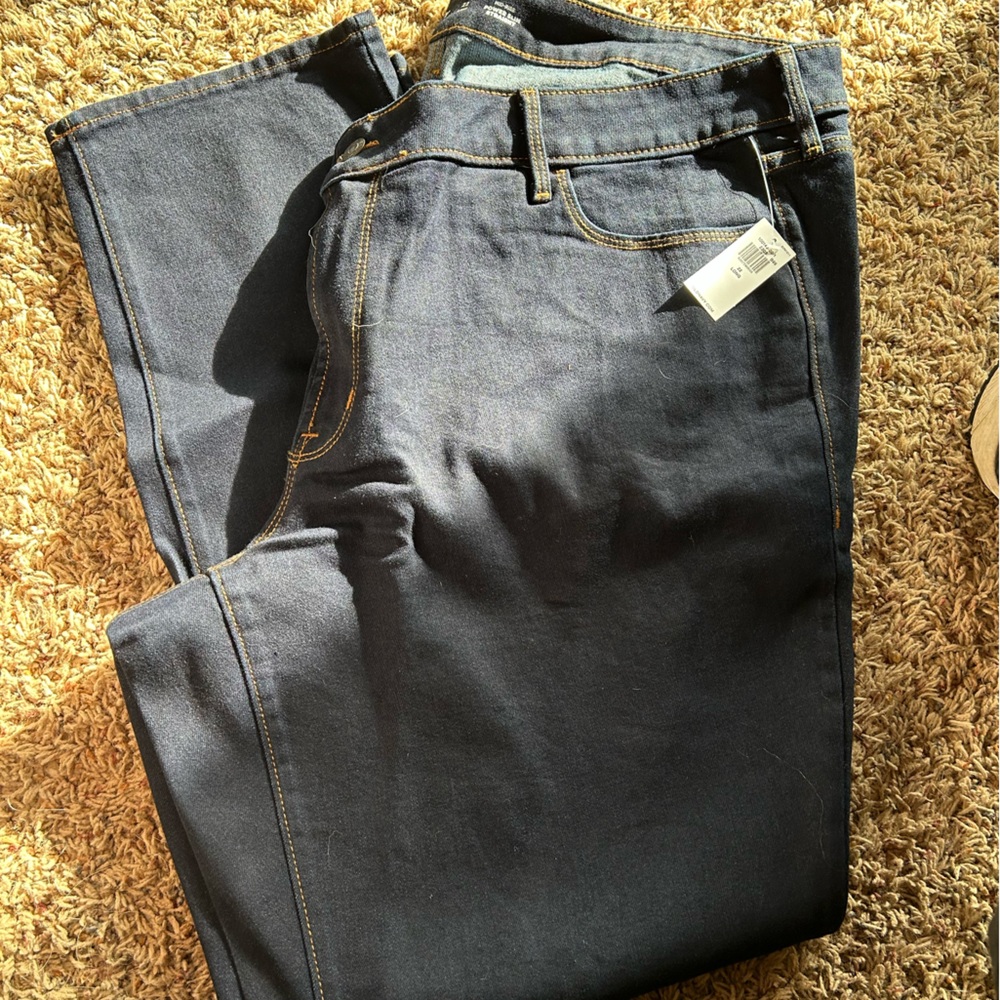 Old Navy plus size jeans size 22 long mid-rise power slim straight NWT